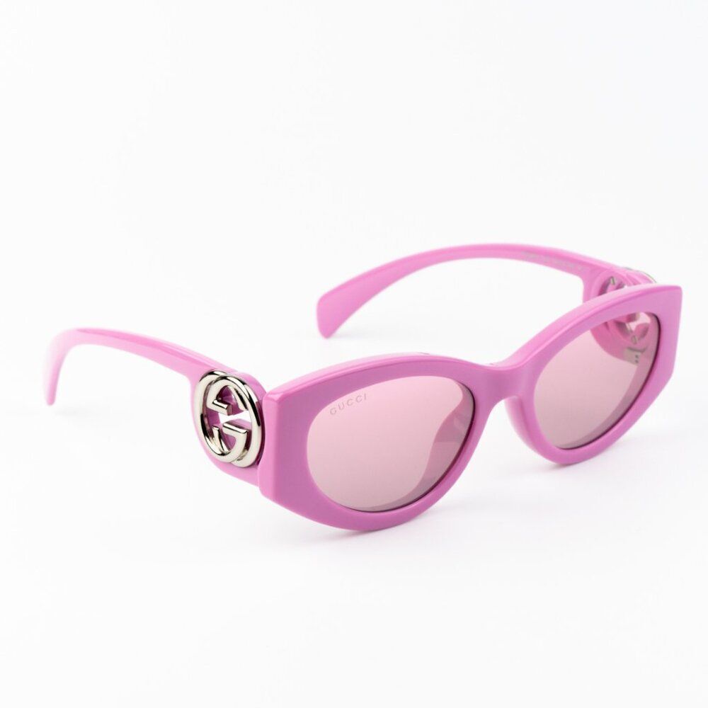 New Gucci Gg1691s 003 Pink Mirror Women Oval Sunglasses Gg 1691s